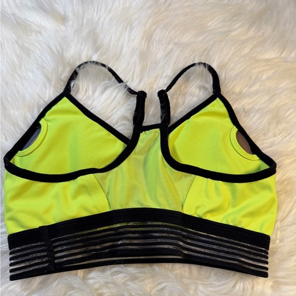 Nike Women's Neon Yellow Sports Bra - Picture 7 of 9